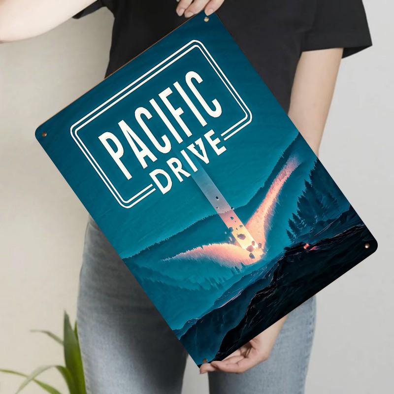 Игровой тематический металлический железный рисунок Pacific Drive Декоративное настенное искусство для гостиной кабинета