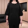 Plus Size French Off-Shoulder Chiffon Blouse - Summer Casual Slimming Design