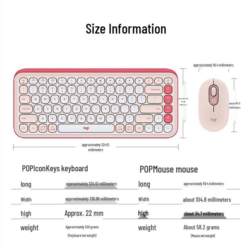 Комплект беспроводной клавиатуры и мыши Logitech POP ICON