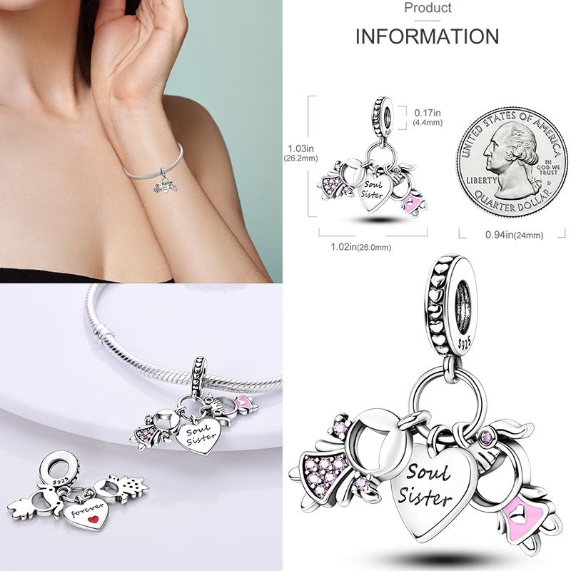 925 Стерлинговое Серебро Красочный Ловец Снов Светящийся Светлячок Подарок Самолет Земля Шармы Подходят Оригинальный Подвеска DIY Изготовление Ювелирных Изделий