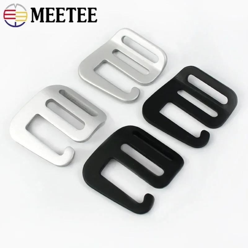 2-10 шт. Металлические пряжки-крючки Meetee G, 20/25 мм, тройная пряжка с ползунком, застежка для сумки, рюкзака, фурнитура для стропы, аксессуары