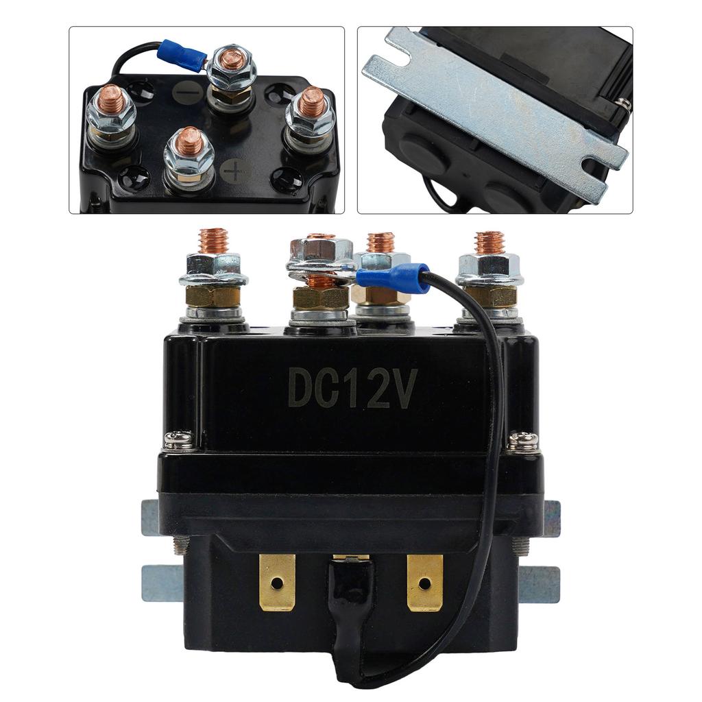 Electromagnetic Relay 250A 12V Contactor Winch Control Electromagnetic Relay With Relay Cable