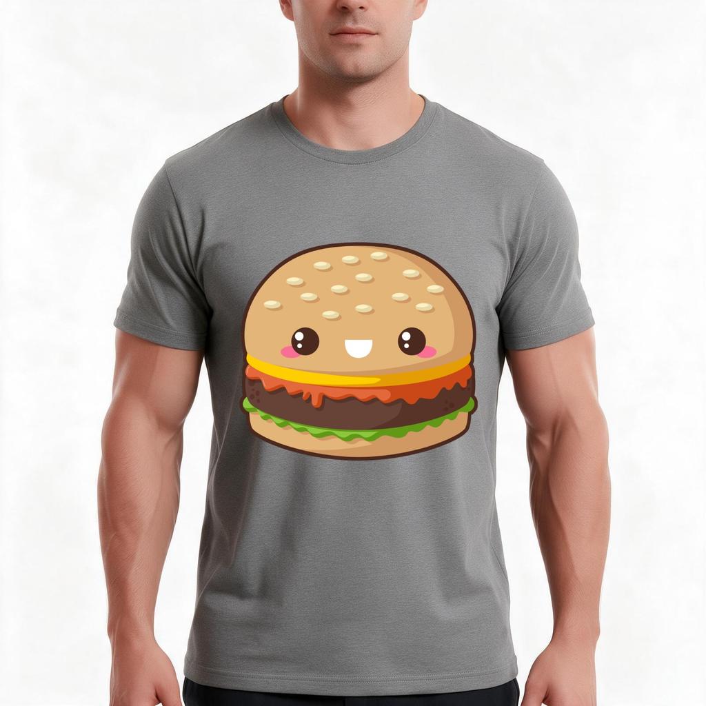 Kawaii Cheeseburger Tshirt Summer Casual Cotton Tee Oversized Streetwear Tops Vintage Graphic Print Loose Fit Short Sleeve