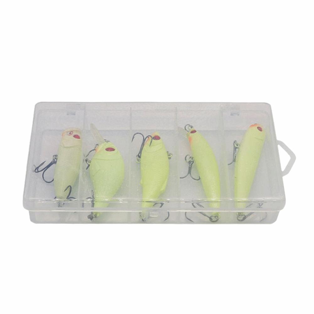 Hard Fishing Lures Set with Treble Hooks Fishing Baits Kit Durable Fishing Crankbait Kit For Trout