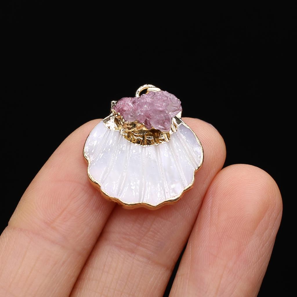 Подвески из натуральных ракушек, перламутровые ракушки, подвески для изготовления ювелирных изделий, серьги, ожерелье, аксессуары, ремесла