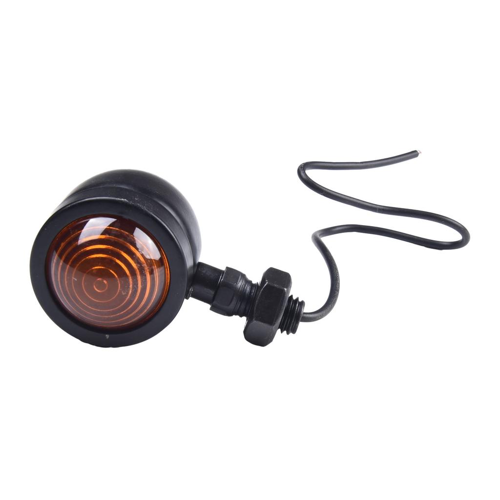 Replacement Lights Lamp Part Decor Set 2Pcs Black Motorcycle Cafe Turn Signal