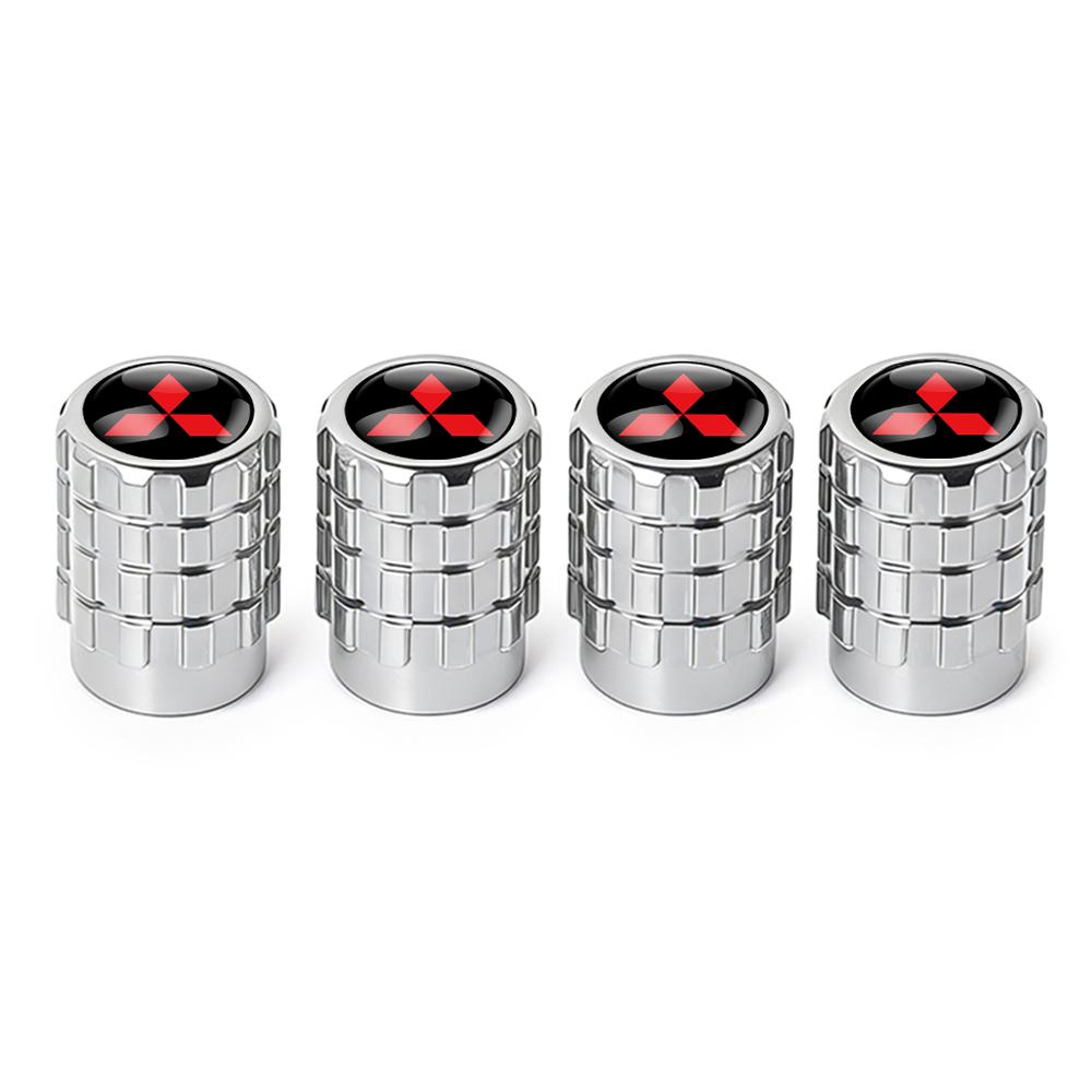 4Pcs Car Tire Valve Caps Metal Wheel Dust Covers Accessories For Mitsubishi Outlander RalliArt ASX Pajero Lancer Interior Decor