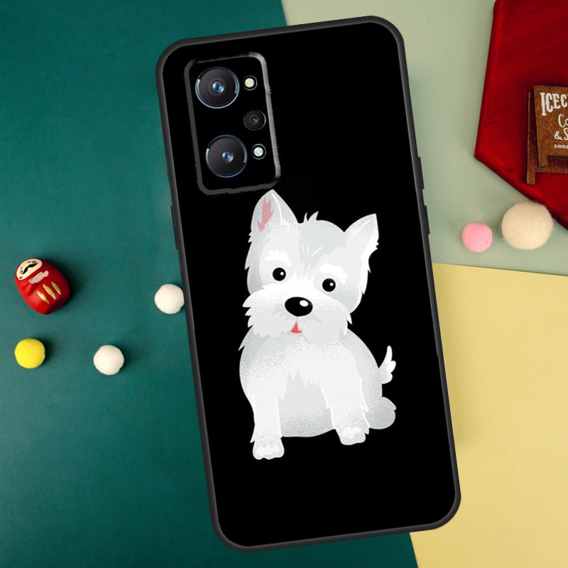 Cartoon Westie Dog For Realme GT7 Pro 15 13 10 11 12 14 Pro Plus C55 C71 C75 C67 C63 C61 C53 C35 C65 GT6 Case