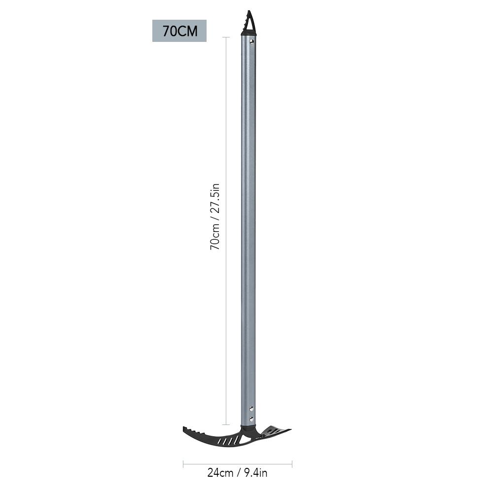 Outdoor Camping Ice Axe Aluminum Alloy Mountaineering Axe 70cm Walking Pick for Camping