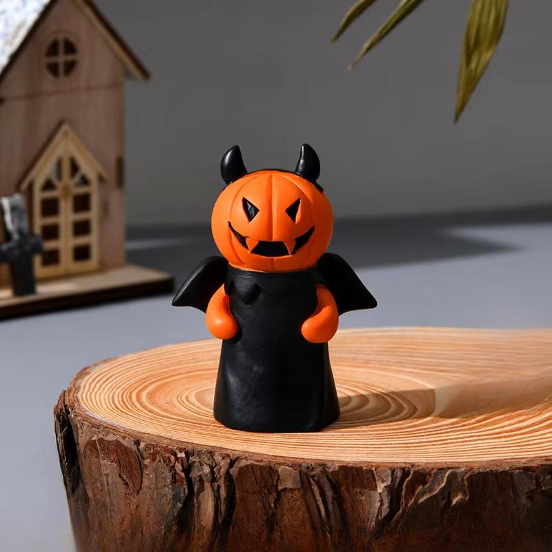 Halloween Fun Pumpkin Festival Party Home Desktop Atmosphere Decoration Ghost Witch Doll Festival Ghost Doll Mini Resin Ornament