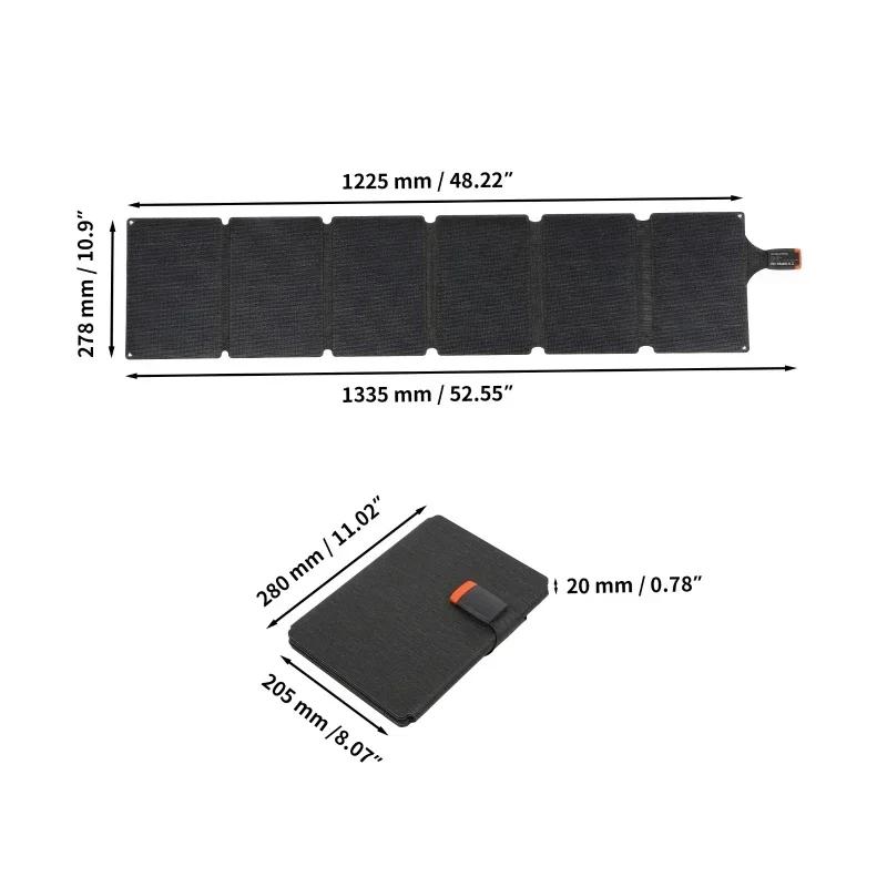 ETFE Solar Panel 36W/56W Fast Charger Foldable USB Type C PV Plate for PowerBank Mobile Phone Laptop Ipad Power Supply Generator