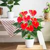 35/50CM Artificial Red Palm Plant Lifelike Fake Plants  Living Room Bedroom Decor