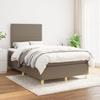 Vidaxl Континентальная кровать с матрасом, цвет тауп, ткань, 120x200 см