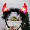 Cute LED Light Up Bow Headband Luminous Glow Hairpin Halloween Party Hairwear
