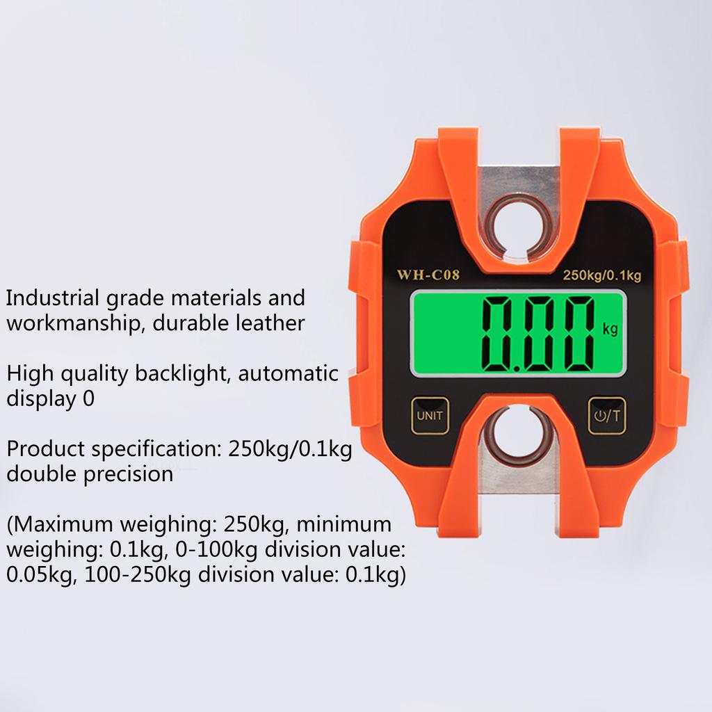 Electronic Hanging Scale Portable Handheld Crane-Scale with Auto-Off Backlight kg-lb Catty One-Key Change for Garage