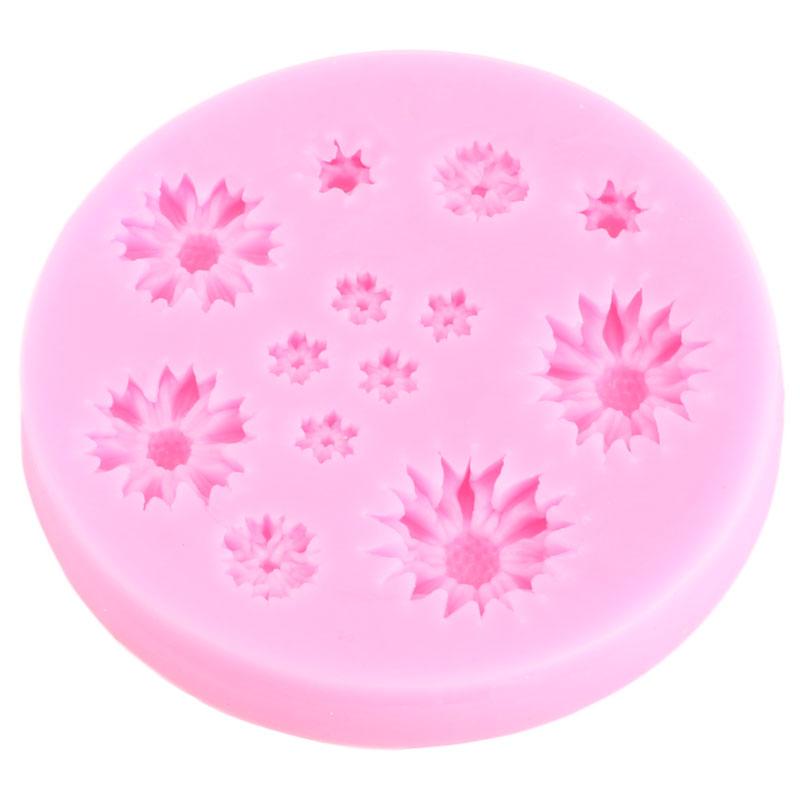 Дейзи дикая хризантема цветок силиконовая форма DIY формы для выпечки кексов Дейзи форма для помадки инструменты для украшения торта шоколадные конфеты форма из смолы