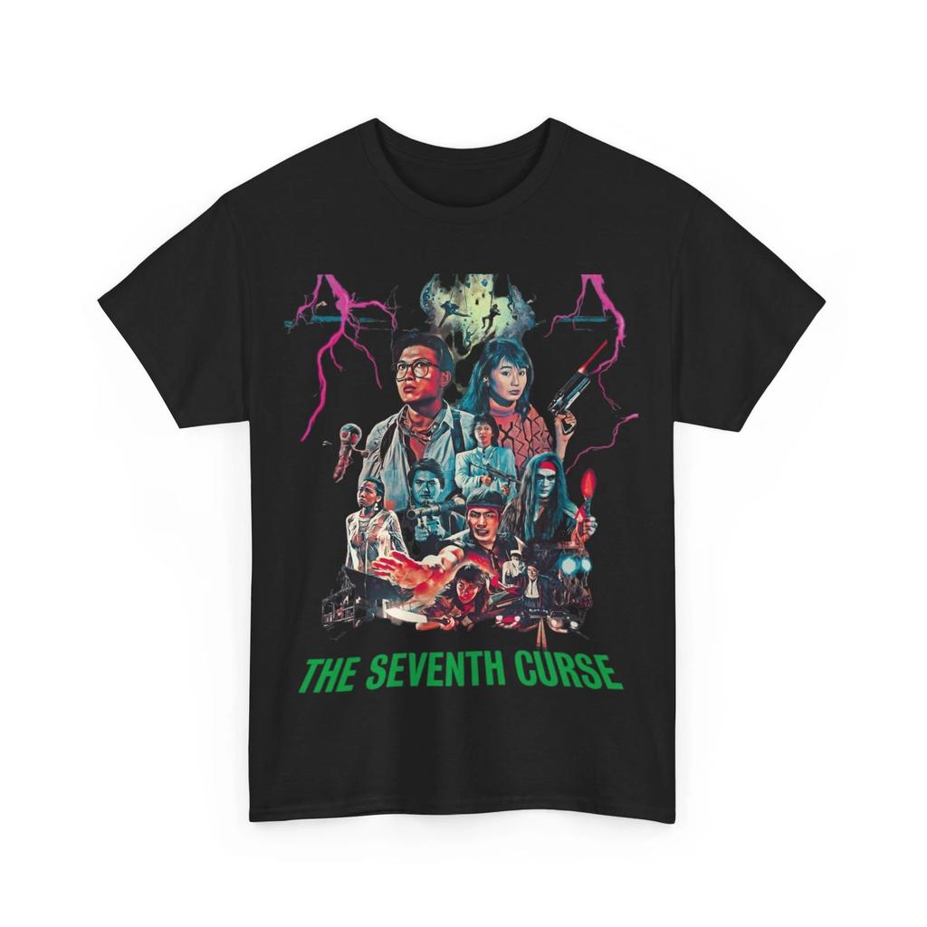 The Seventh Curse Chow Yun Fat HK Horror Movie 100% Cotton T-shirt Mens Tees Top Unisex Heavy Cotton Tee