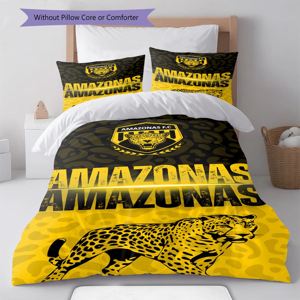 AMAZONAS FC Pattern Bedding Set Quilt Cover Pillowcase Home Decor Gift (1 * duvet cover + 2 * pillowcase, without core)