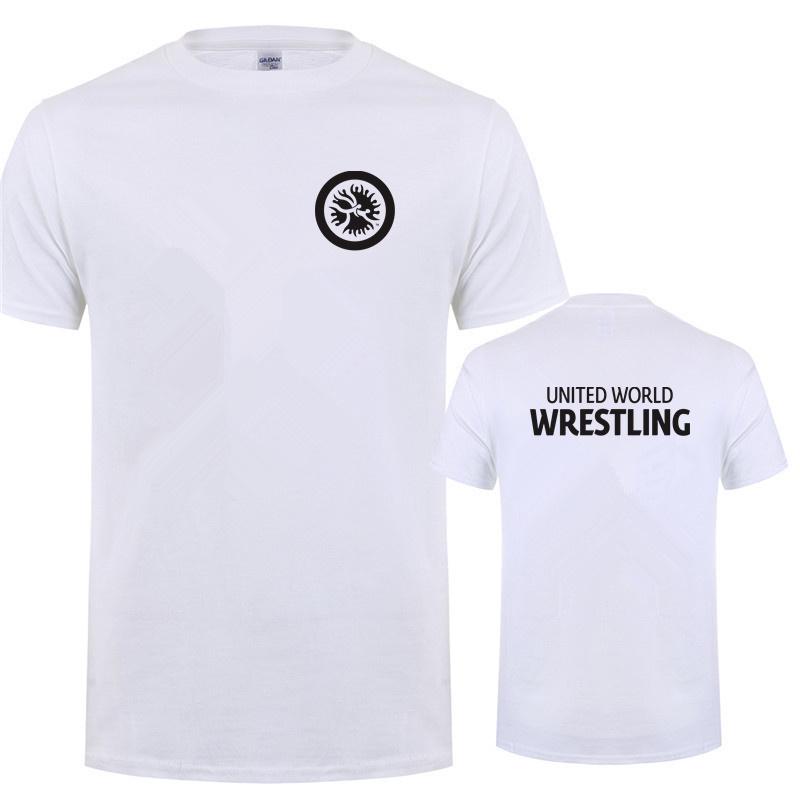 United World Wrestling UWW Мужская футболка Смешная Крутая Летняя Хлопковая С Коротким Рукавом Футболки Круглый Вырез Футболка Мужская Хип-Хоп Уличная Одежда