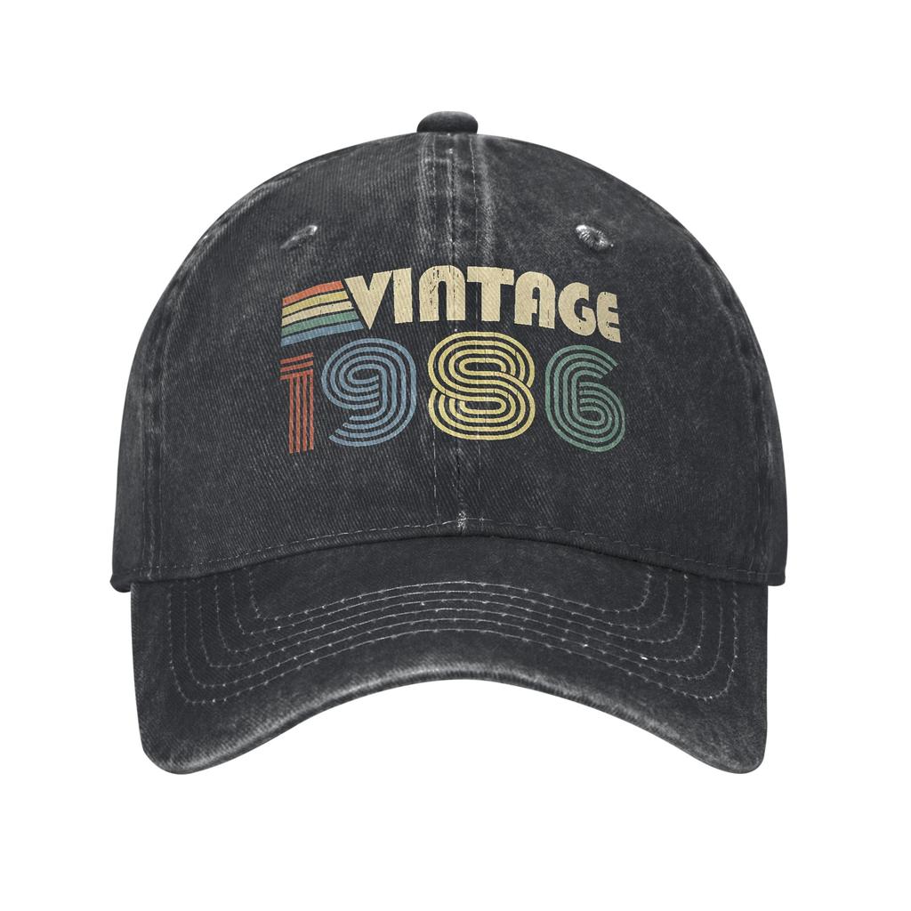 Born in 1986 vintage age 40 years old funny 40th birthday Headwear Baseball Cap Men Women Daily Caps Hat Adjustable Trucker Hat