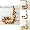 Elegant Autumn Small Peony Ivy Leaf Vine Fake Plant Garland For Home Dcor