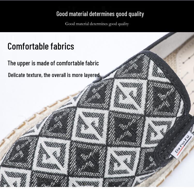 Мужские летние льняные слипоны 2025 года: Модный, дышащий стиль рыбака из старого Пекина