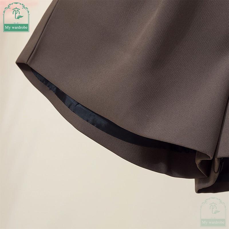 Повседневные удобные элегантные шорты с поясом. Женские тонкие широкие шорты трапециевидной формы.