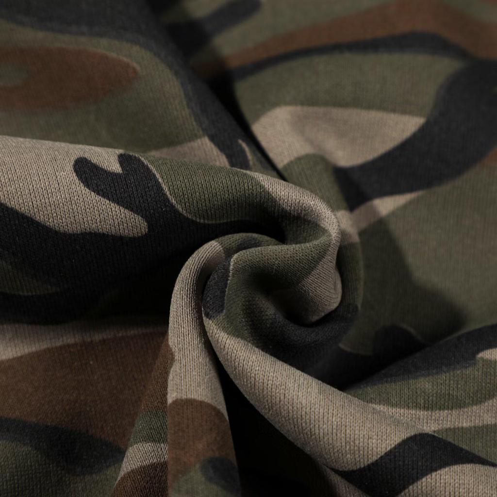 Ретро-толстовка с камуфляжным принтом в уличном стиле для мужчин и женщин - Модная унисекс куртка на молнии