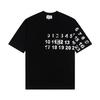 Хлопковая футболка Maison Margiela с цифровым логотипом HS840 Черный