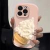 The Ice Cream Is Suitable for IPhone 16, Phone Case 15plus, Matte 14 Silicone 13, Mini Protective Case 12promax11