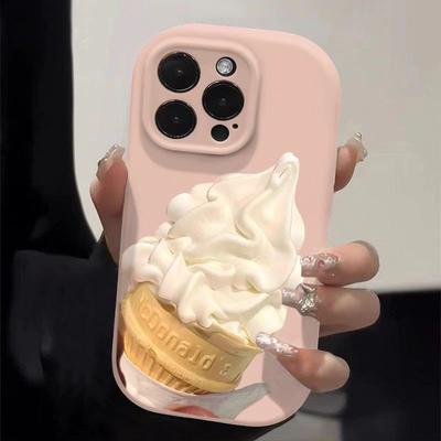 Мороженое подходит для iPhone 16, чехол для телефона 15plus, матовый 14 силиконовый 13, мини-защитный чехол 12promax11