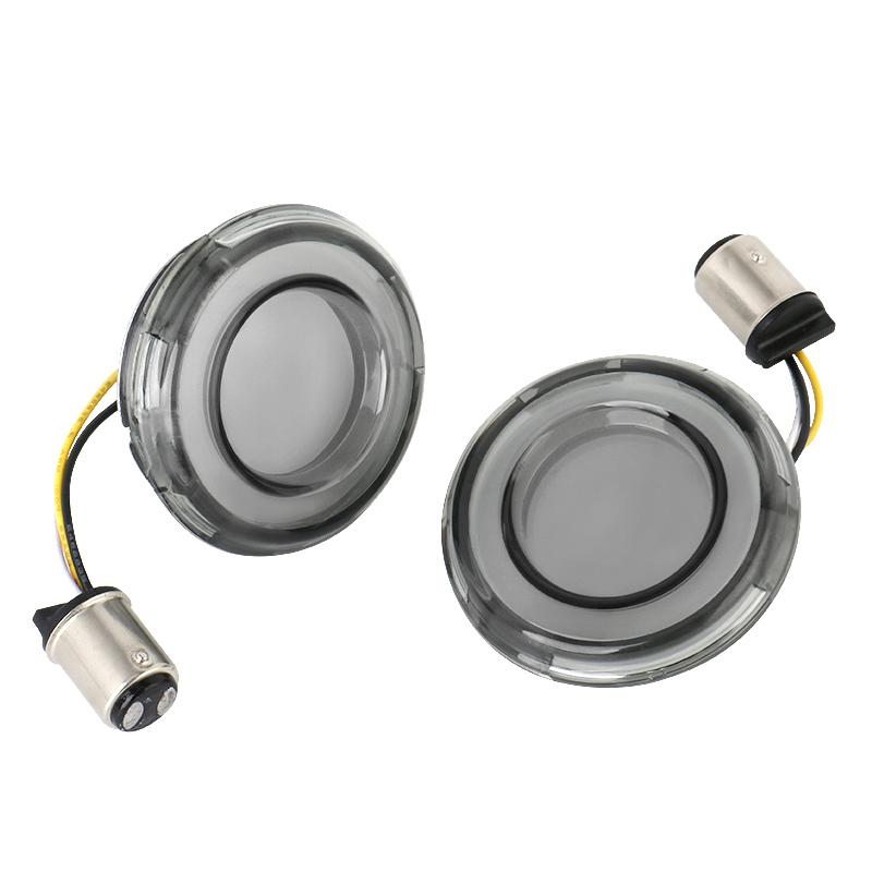 Мотоцикл 1157 Bullet Style светодиодный индикатор переднего указателя поворота для Harley Touring Breakout CVO Road Glide Fat Boy Softail