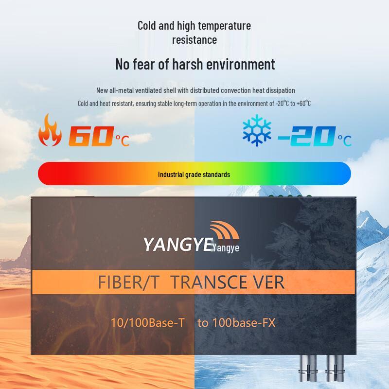 YANGYE 100Mbps Single-Mode Dual Fiber Media Converter
