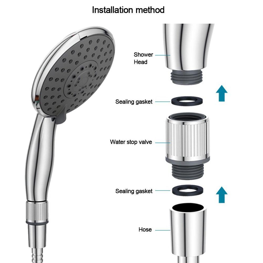 Portable ABS Bathroom Parts Shut-Off Valve Shower Head Arm Diverter Water Stop Valve Flow Regulator