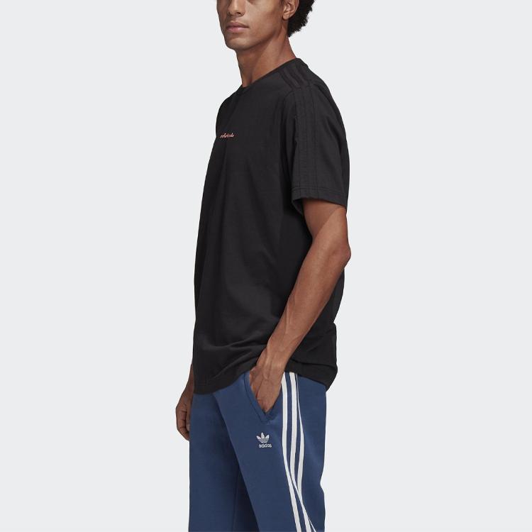 Adidas Originals Trefoil Eternal Flame Print Short Sleeve T-Shirt Men Tops Black GK5904