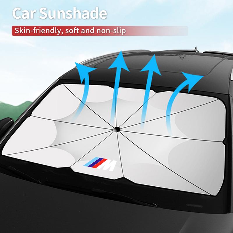 KXMHU1 Car Sticker Car Sunshade Windshield Umbrella Sun Protection Accessories For BMW M Performance 1 2 3 4 5 7 Series X1 X2 X3 X4 X5