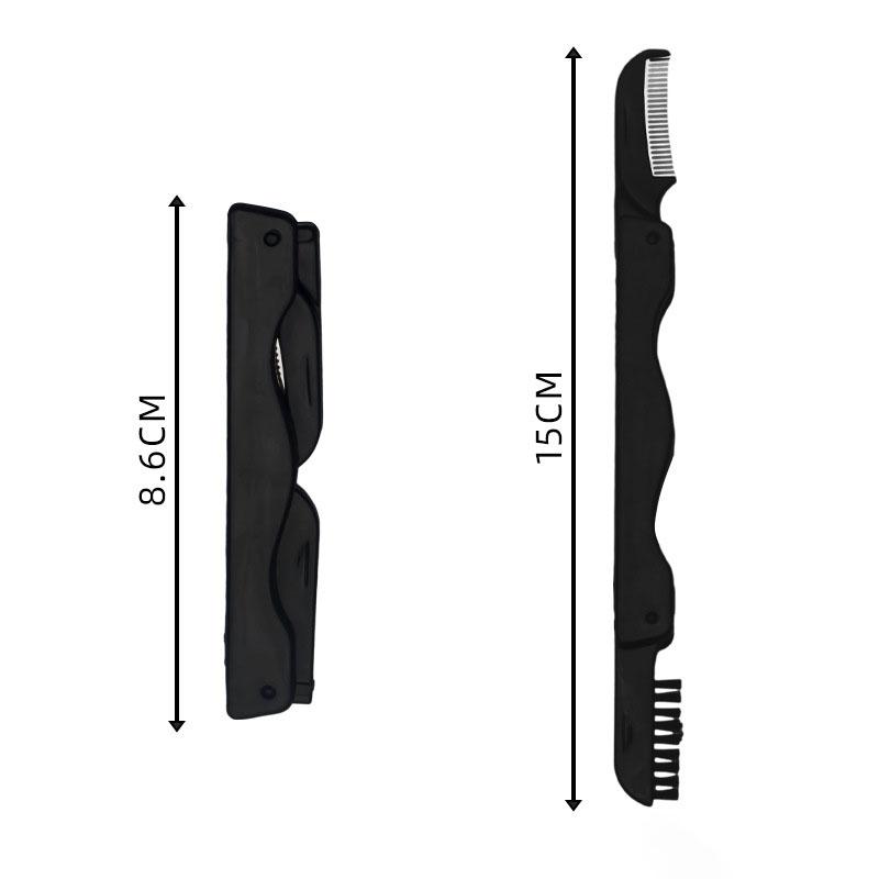 Щипцы для завивки ресниц, прямая стальная расческа, складная щеточка для бровей с двойной головкой, многофункциональный косметический инструмент, 4 набора накладных ресниц