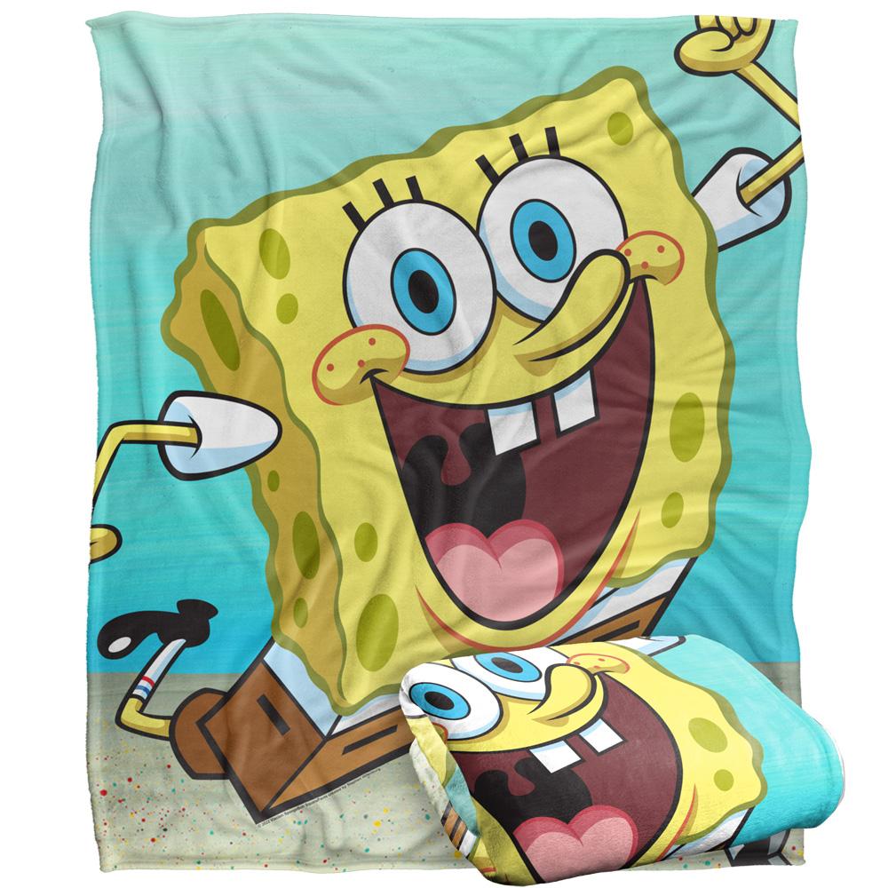 SpongeBob SquarePants Silky Character Supersoft Blanket
