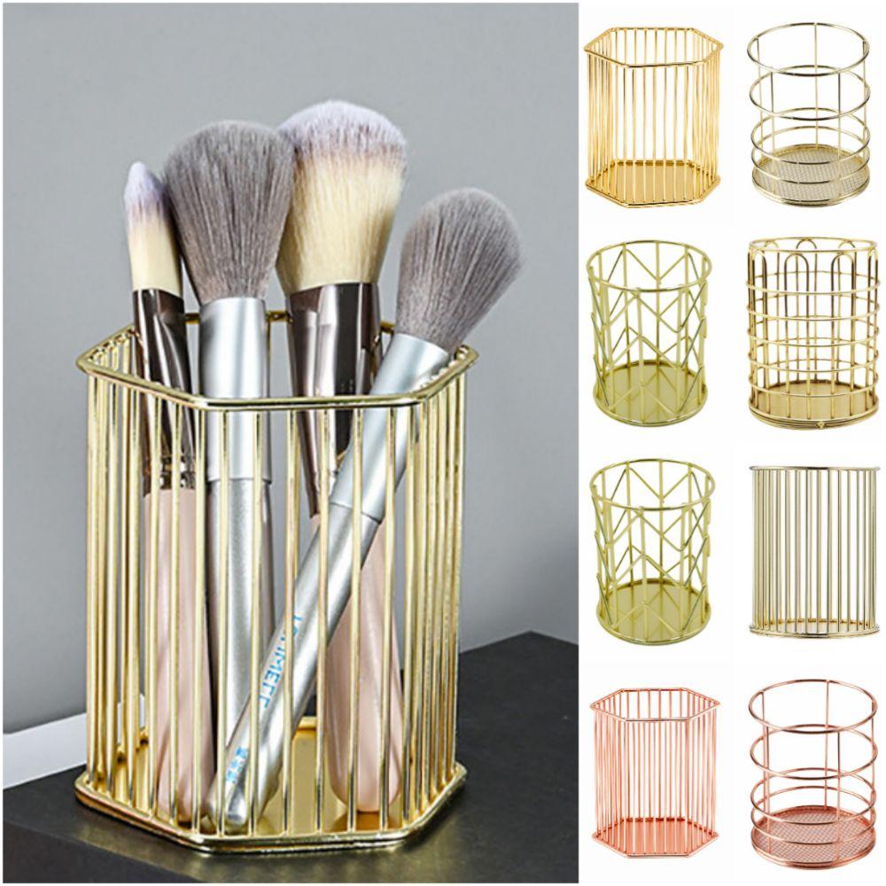 Multicolor Pen Container Multi-functional Cosmetic Brush Storage Bucket Office