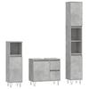 VidaXL Bathroom Furniture Set 3 Pcs Concrete Grey 3190225