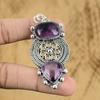 Natural Star Amethyst Gemstone Pendant 925 Sterling Silver Indian Jewelry