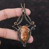 Sunstone Gemstone Pendant Copper Wire Wrapped Pendant Sunstone Jewelry Handmade Pendant Copper Wire Jewelry Anniversary Gift Stylish Pendant