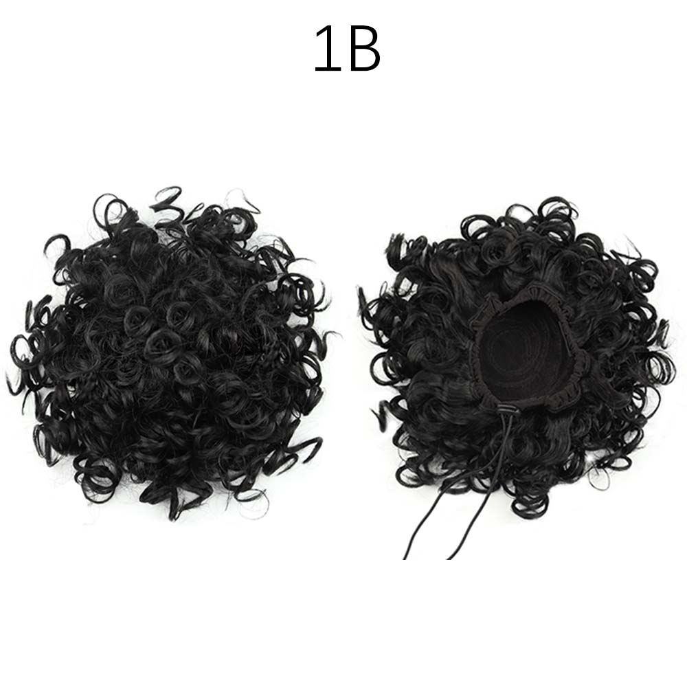 LISI HAIR Грязные пучки волос Кусок парика Эластичный шнурок Свободный большой вьющийся пучок 60 г Синтетический короткий светлый хвост Наращивание хвоста Для женщин Вечеринка Повседневные