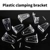 12/36Pcs Clear Blind Hold Down Brackets Drapes Shutters Curtain Bottom Rails Holders Clips Positioning Hook with Screws