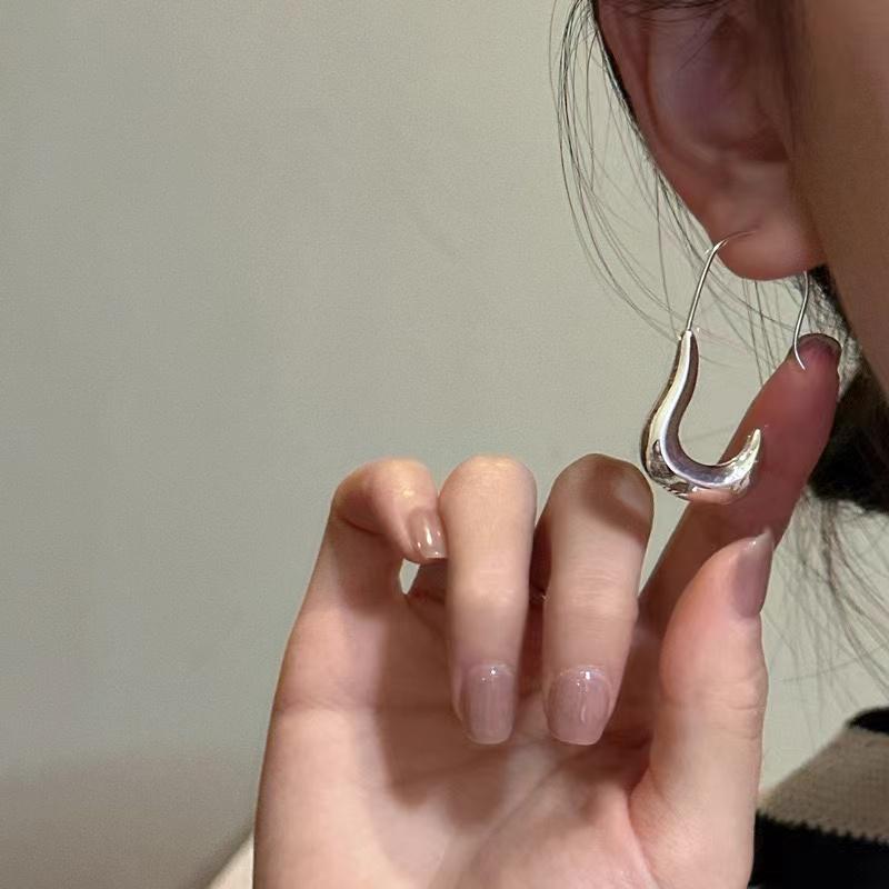 Серьги-клипсы из стерлингового серебра 925 пробы Винтажные Модные Простые для Женщин Украшения Для Ушей Предотвращение Аллергии Вечерние Аксессуары Подарок
