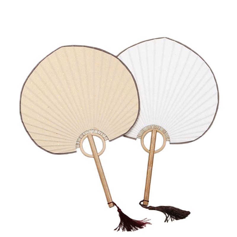 Элегантный и уникальный традиционный простой веер DIY искусство ручная роспись круглый квадратный высококачественная рисовая бумага