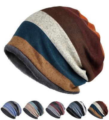 Вязаная шапка для осени и хлопок для мужчин и уход Химиотерапия Унисекс Оранжевый [SUBTRY] Зима "Материал, приятный к коже/Флисовая подкладка/Холодная погода/Улучшенный