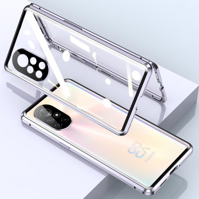 360 Двусторонняя магнитная стеклянная чехол-книжка для Huawei Nova 6 SE 7i 7 Pro 8 9 SE Чехол Nova 11 9 10 12 Pro С защитой объектива камеры