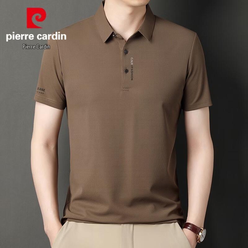 Pierre Cardin Мужская летняя рубашка-поло с коротким рукавом из ледяного шелка