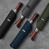 PARACHASE 1.2m Fully Automatic Folding Umbrella with Knife Handle - Korean Forest Design, Business Style.